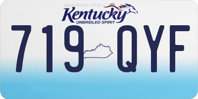 KY license plate 719QYF