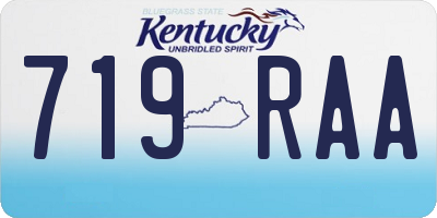 KY license plate 719RAA