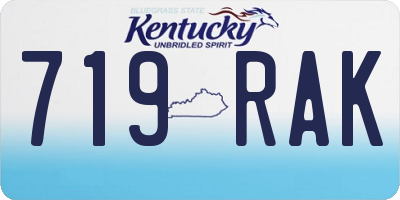 KY license plate 719RAK