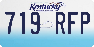 KY license plate 719RFP