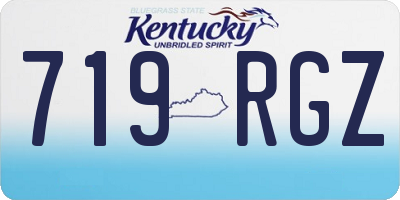 KY license plate 719RGZ