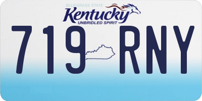 KY license plate 719RNY