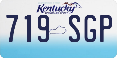 KY license plate 719SGP