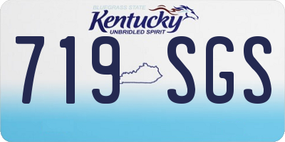 KY license plate 719SGS