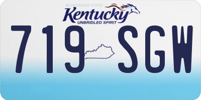 KY license plate 719SGW