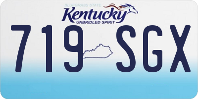 KY license plate 719SGX