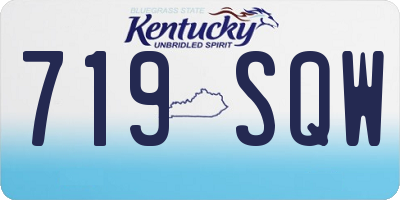 KY license plate 719SQW