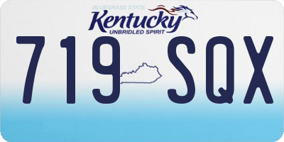 KY license plate 719SQX