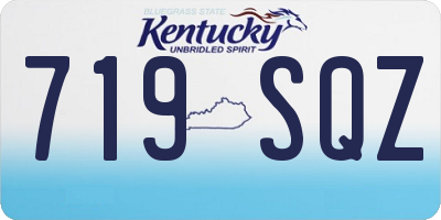 KY license plate 719SQZ