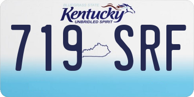 KY license plate 719SRF