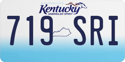 KY license plate 719SRI