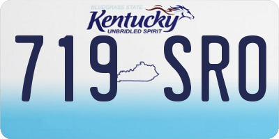 KY license plate 719SRO