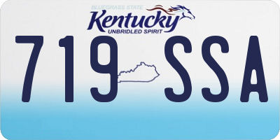 KY license plate 719SSA