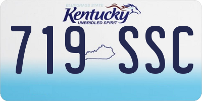 KY license plate 719SSC