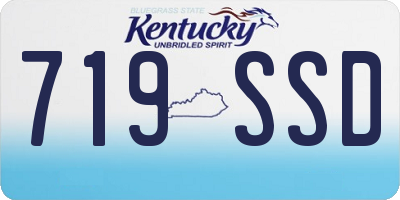 KY license plate 719SSD