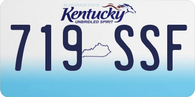 KY license plate 719SSF