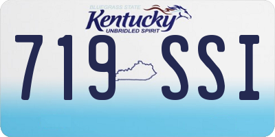 KY license plate 719SSI
