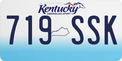KY license plate 719SSK