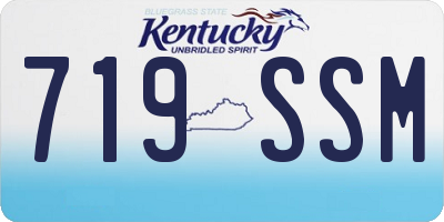 KY license plate 719SSM
