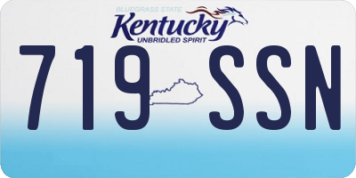 KY license plate 719SSN