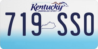 KY license plate 719SSO