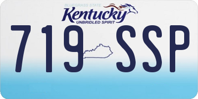 KY license plate 719SSP