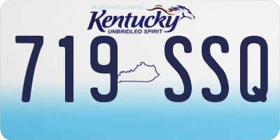 KY license plate 719SSQ