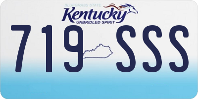 KY license plate 719SSS