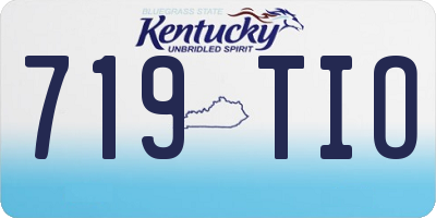KY license plate 719TIO