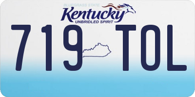 KY license plate 719TOL