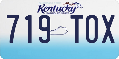 KY license plate 719TOX