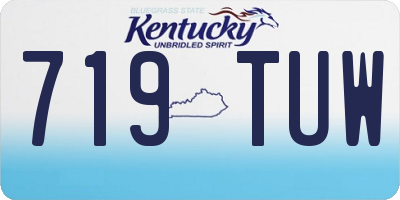 KY license plate 719TUW