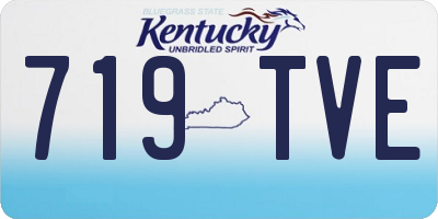 KY license plate 719TVE