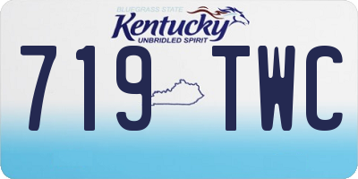 KY license plate 719TWC