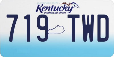 KY license plate 719TWD