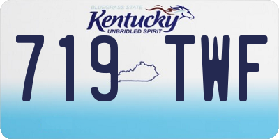 KY license plate 719TWF