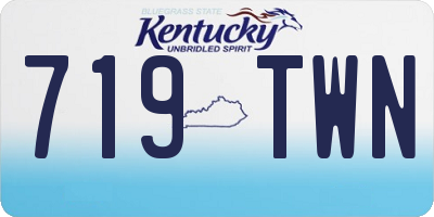 KY license plate 719TWN
