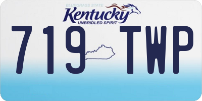 KY license plate 719TWP