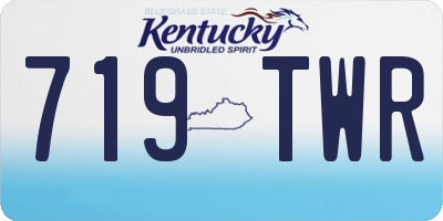 KY license plate 719TWR