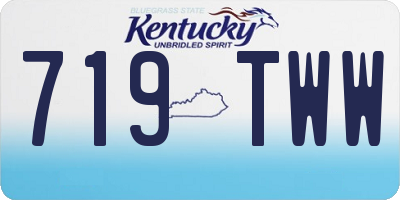 KY license plate 719TWW