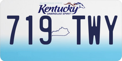 KY license plate 719TWY