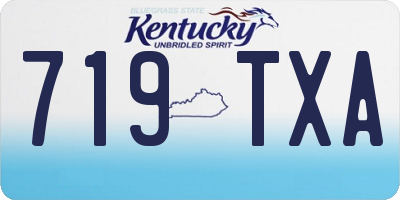 KY license plate 719TXA