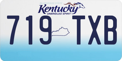 KY license plate 719TXB