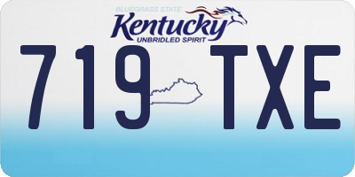 KY license plate 719TXE