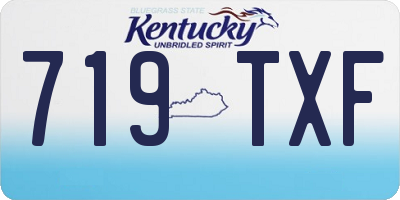 KY license plate 719TXF