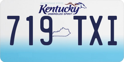 KY license plate 719TXI