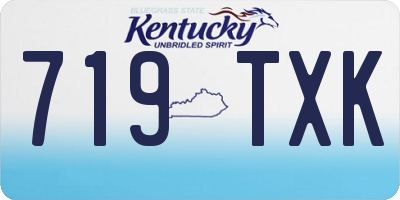 KY license plate 719TXK