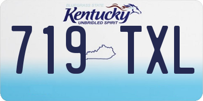 KY license plate 719TXL