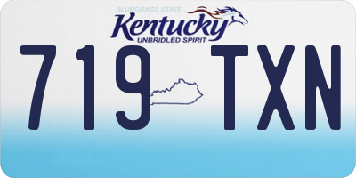 KY license plate 719TXN