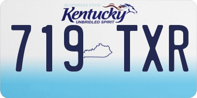 KY license plate 719TXR